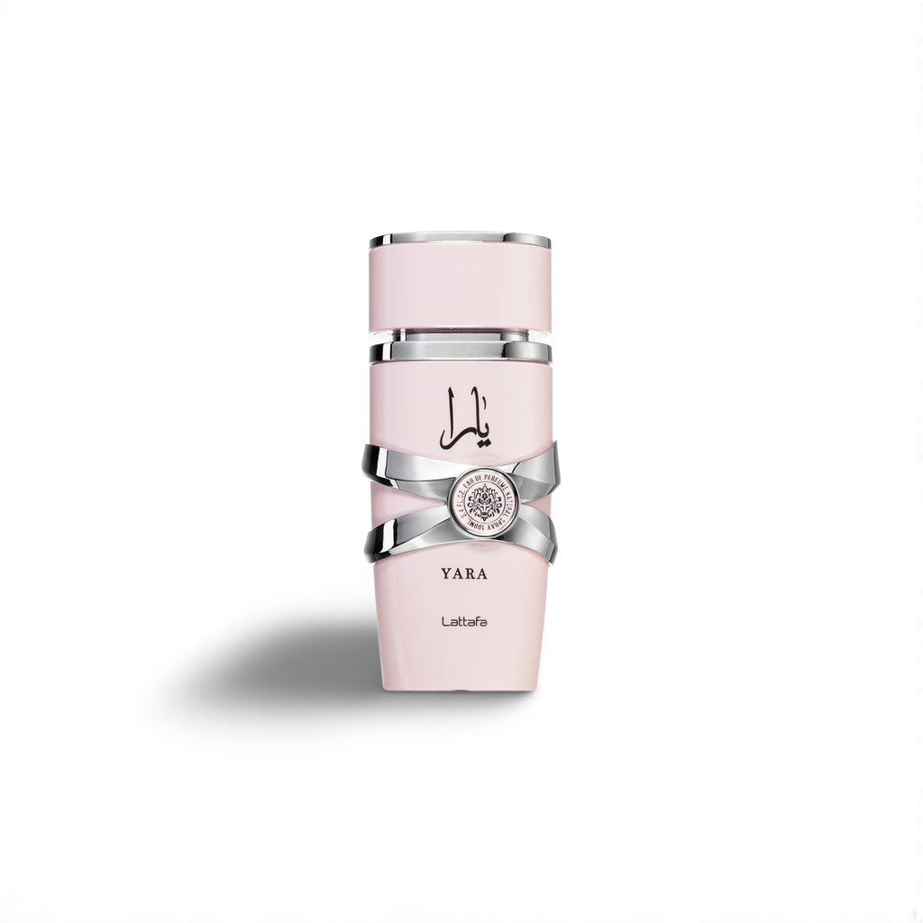 Lattafa Yara Eau de Parfum 100ml – Perfume floral y afrutado para mujer en botella rosa, dulce, elegante y de larga duración.